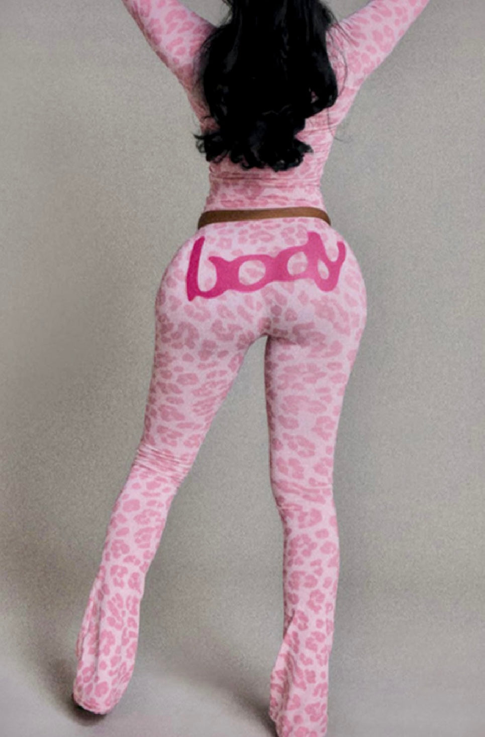 “Pink Print” leopard 2 piece BODY set