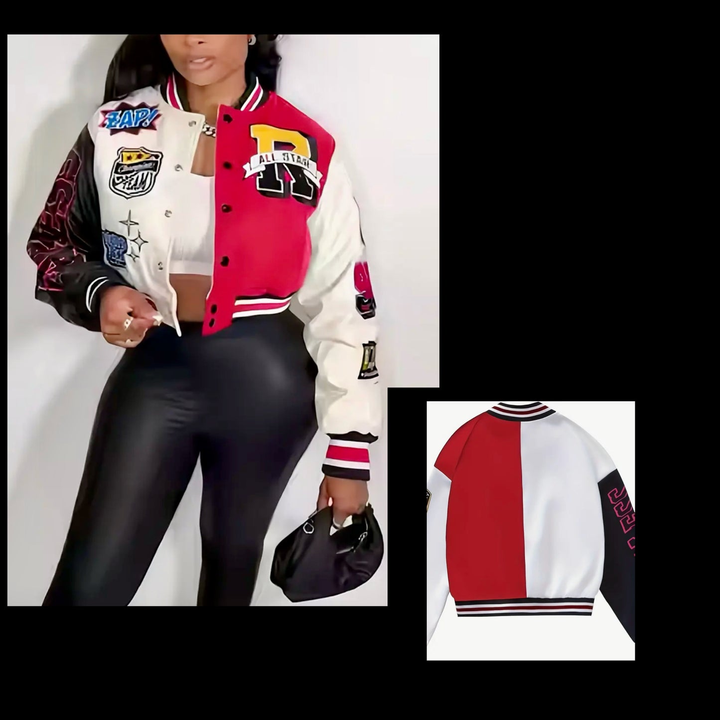 “Heaux” letterman Jacket (red)
