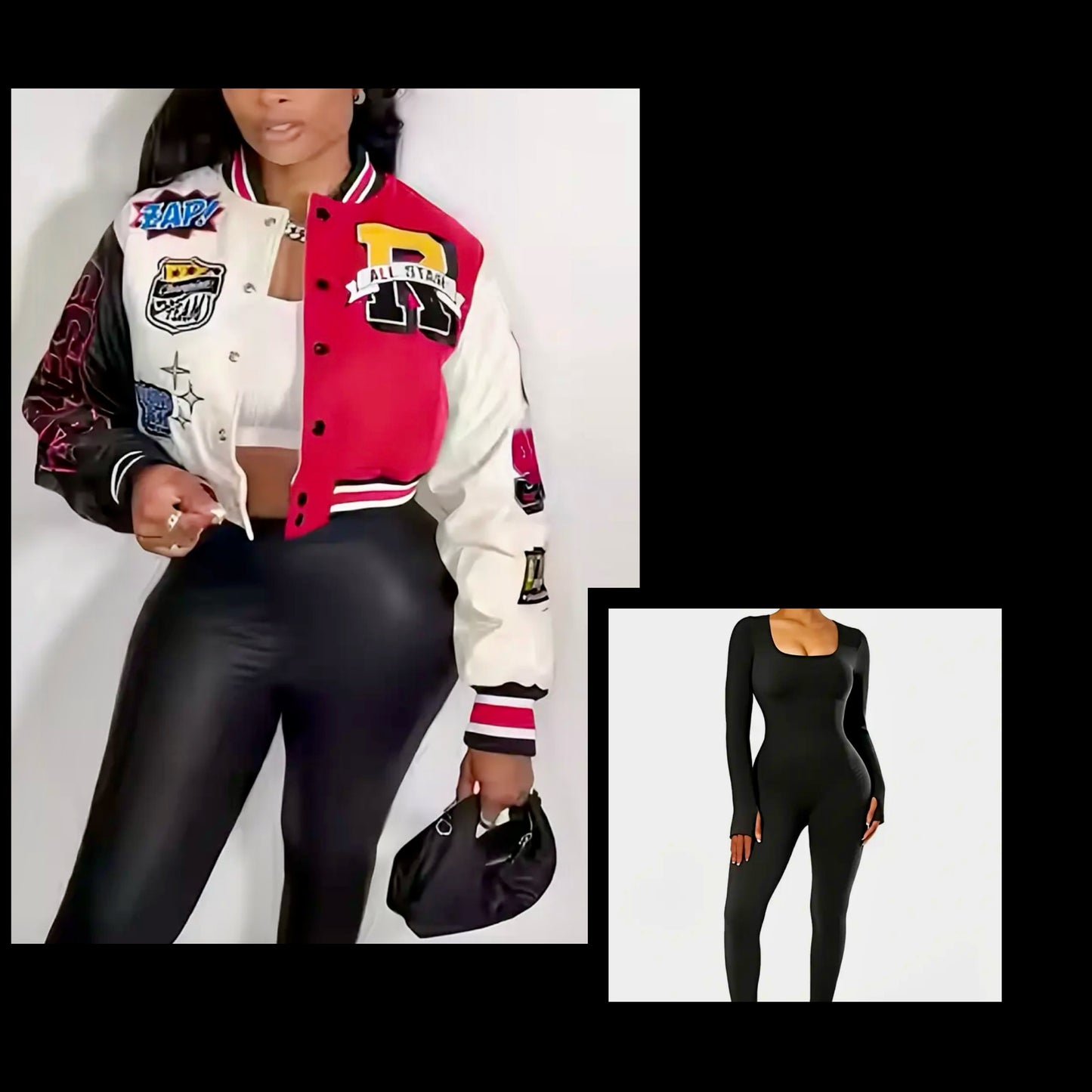 “Heaux” letterman Jacket (red)