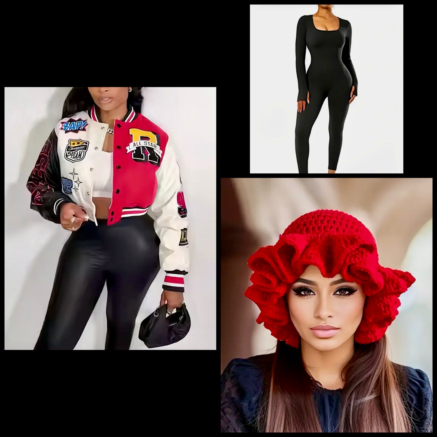 “Heaux” letterman Jacket (red)