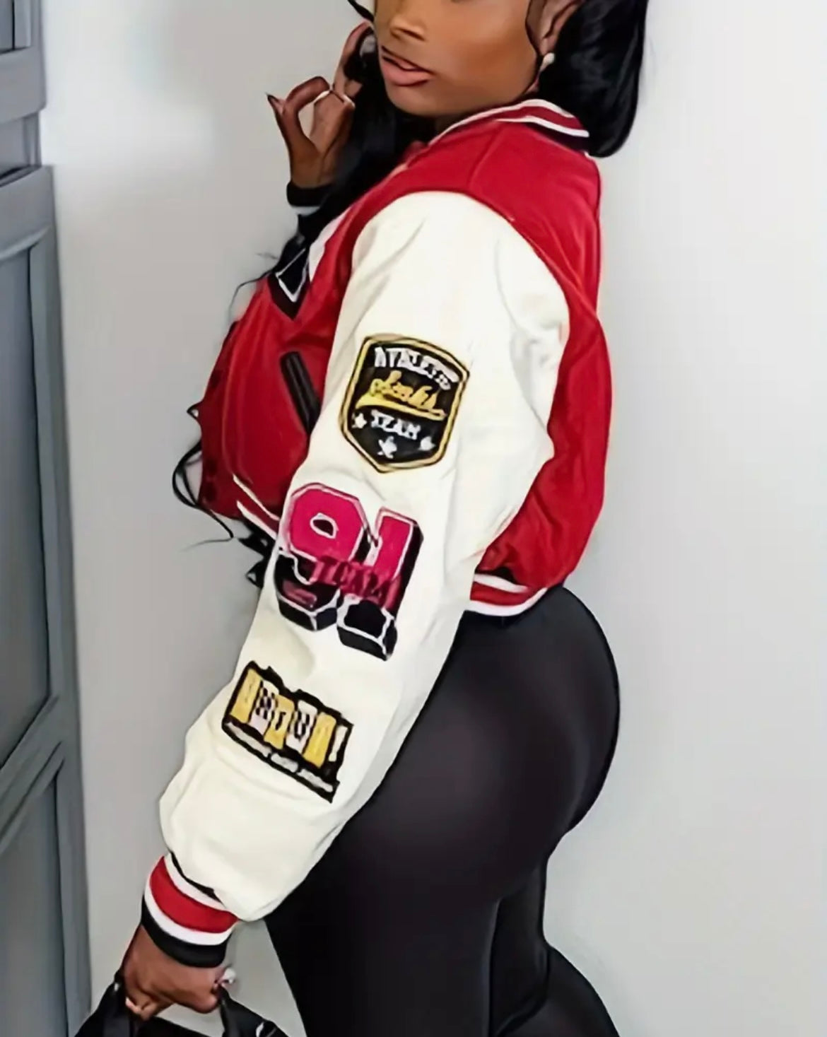 “Heaux” letterman Jacket (red)