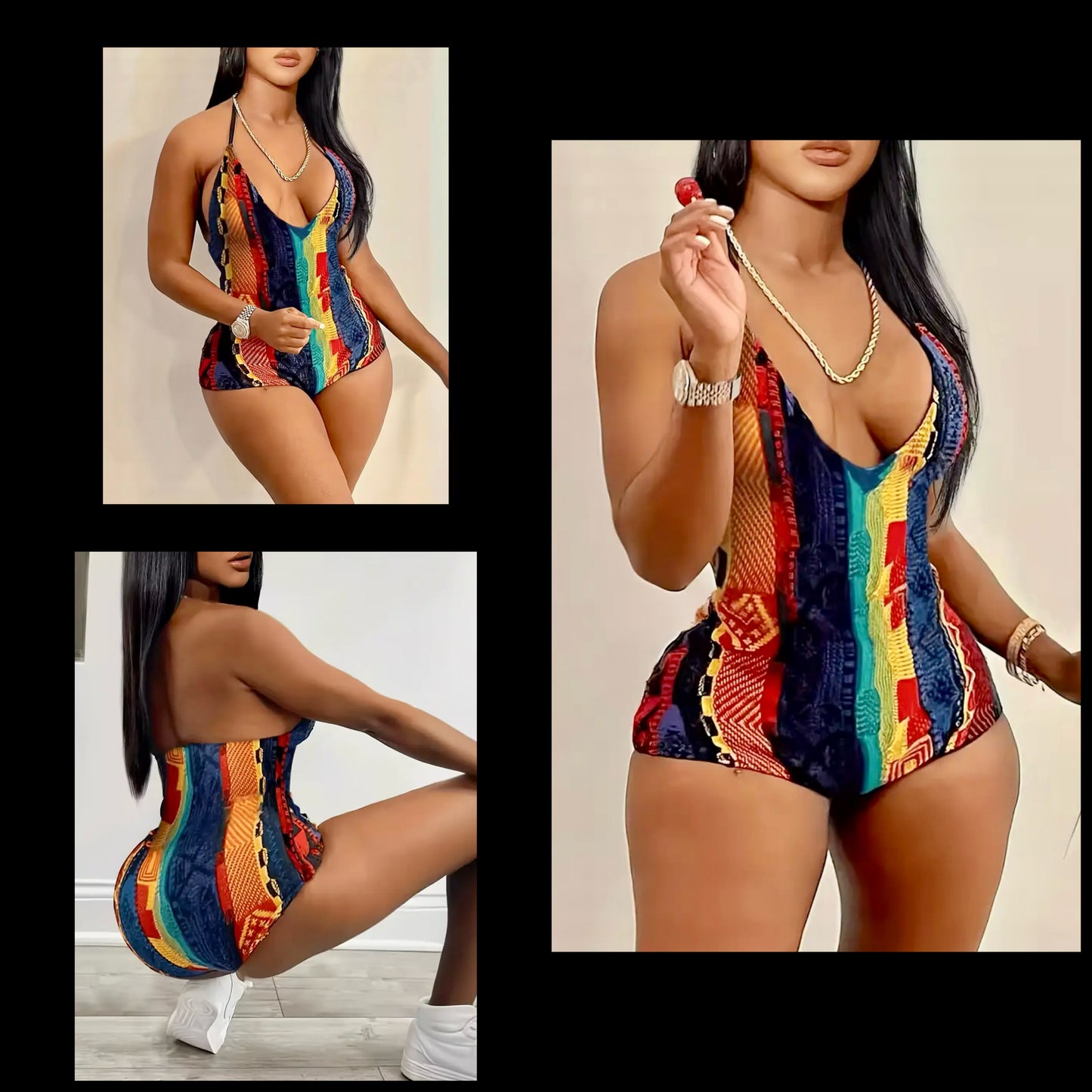 “FreakyNik” romper (halter top)