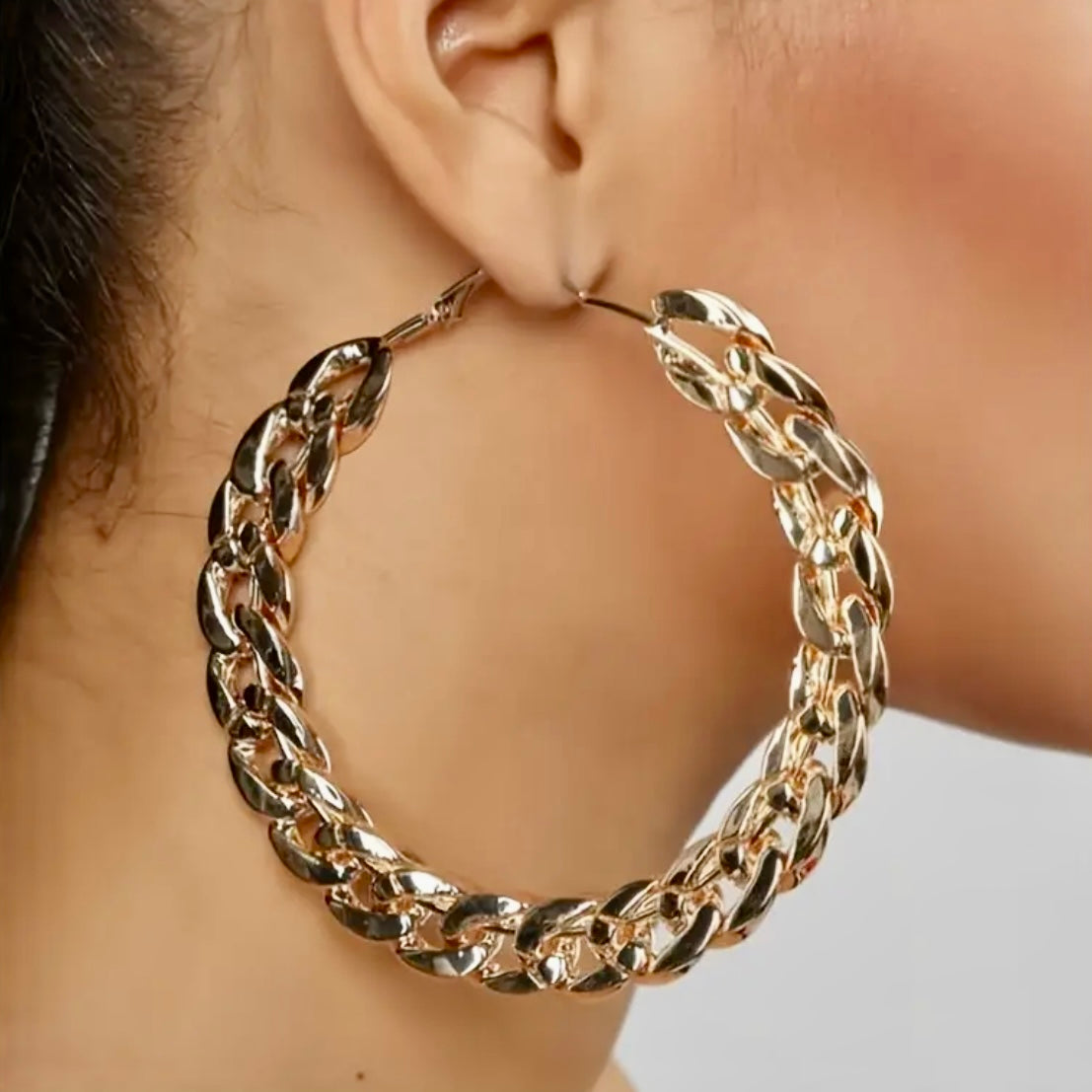 Cuban hoops (comes gold & silver)