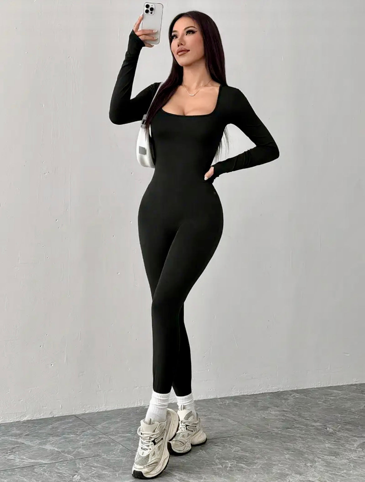 “Simply Me” black long sleeved jumpsuit (comes xxs)