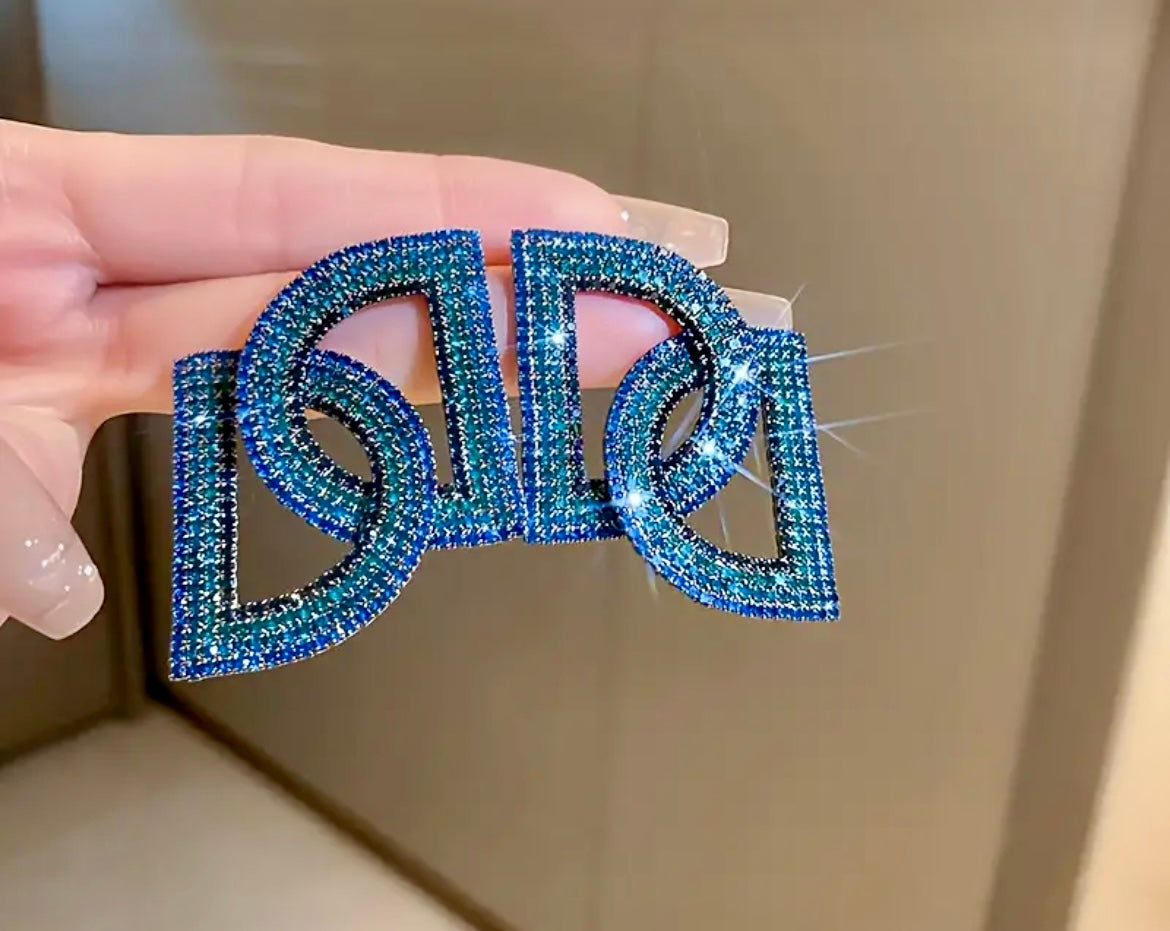 “Double D’s” earrings (blue)