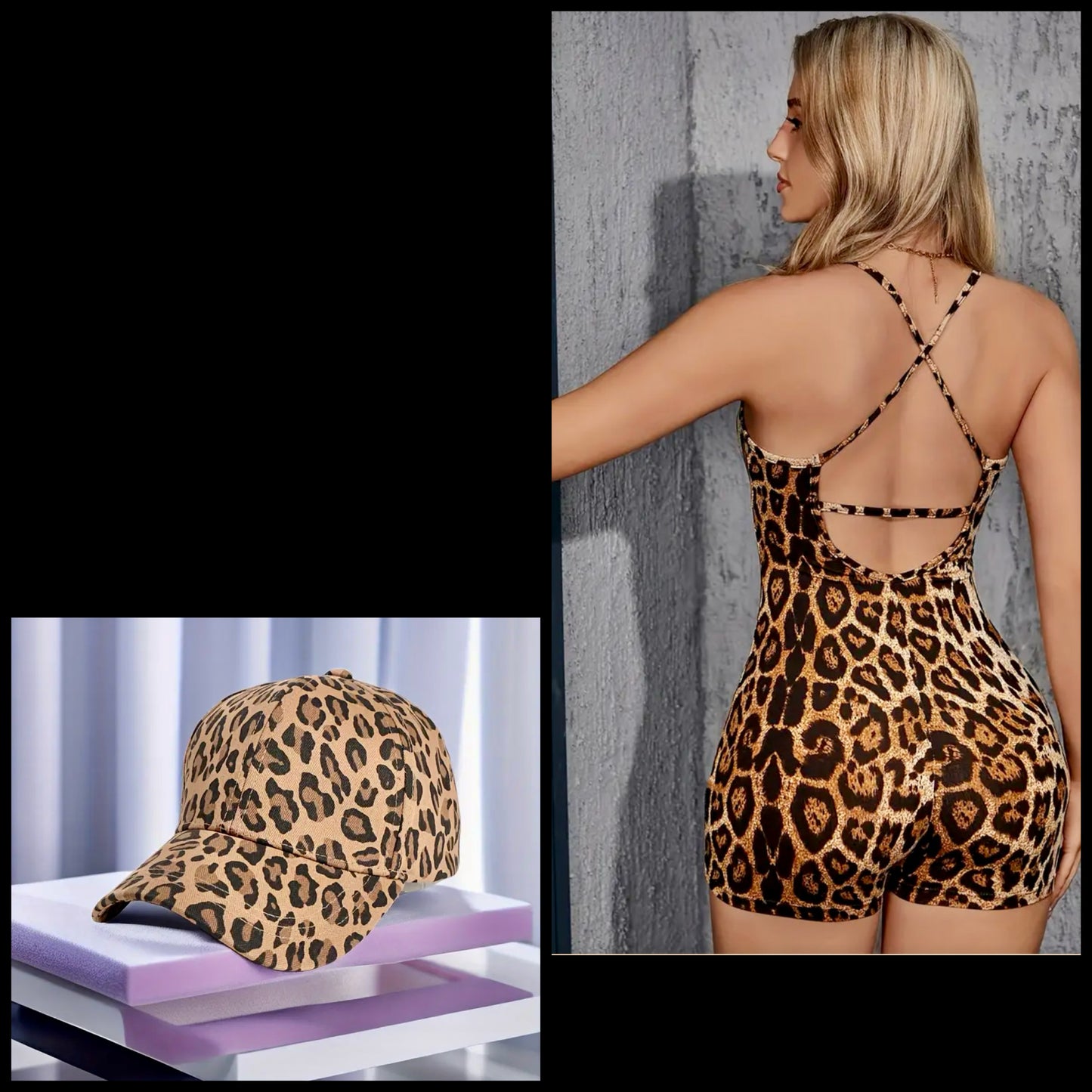 SlingShot Leopard romper (two-toned)