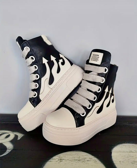 “Walking Flames” platform sneakers