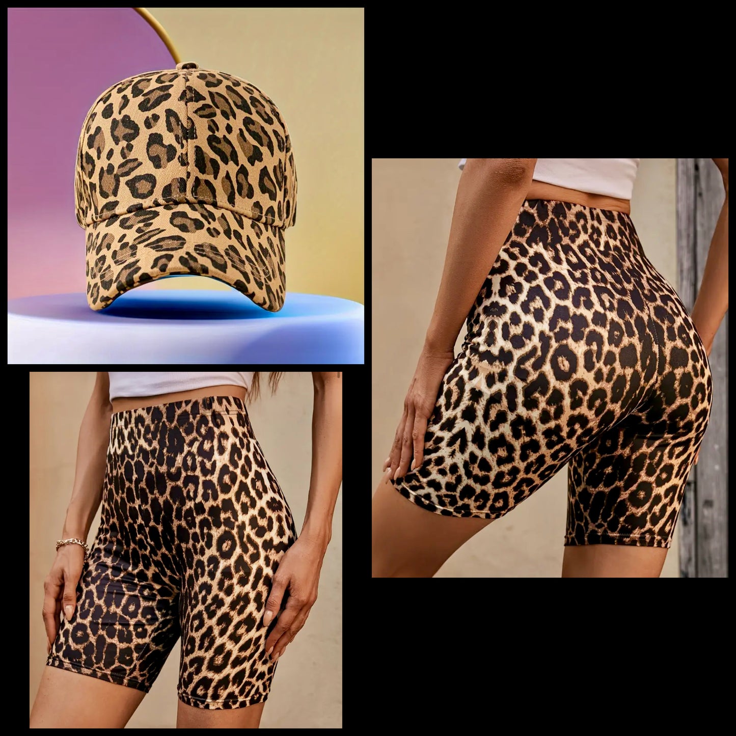 Leopard Bermuda shorts