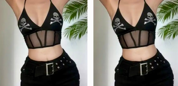 “Skully” halter top