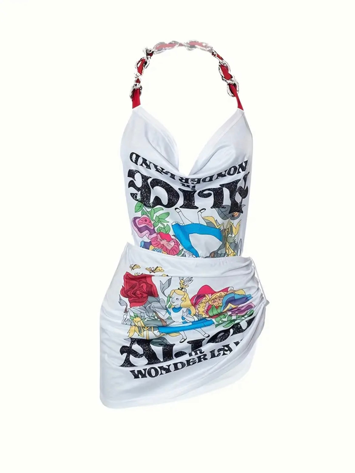 “Heaux in Wonderland” halter dress