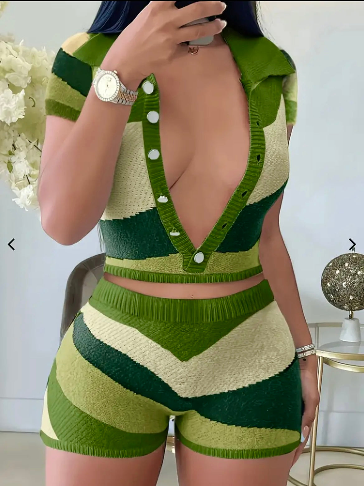 Shady Green Heaux (2 piece short set) Restocking soon