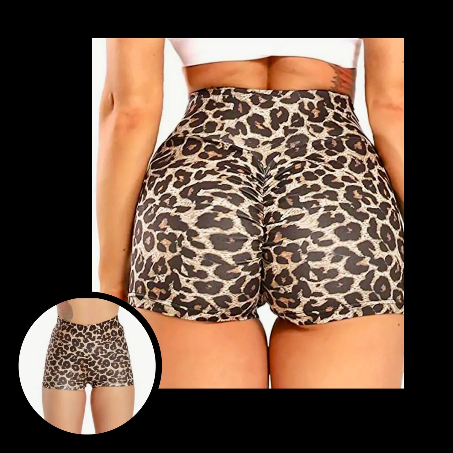 Scrunch Leopard shorts