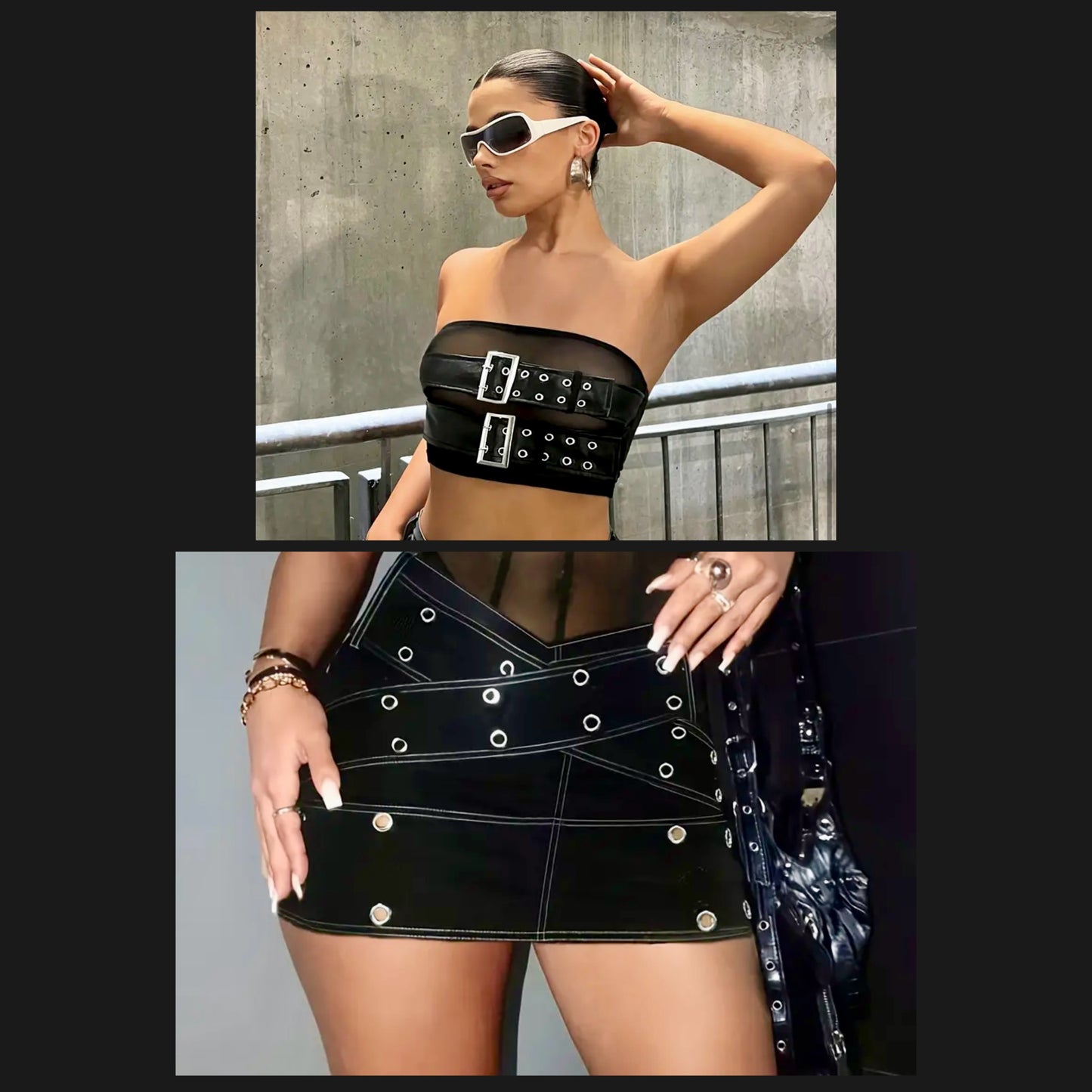 “Buckle Up Heaux” mesh top