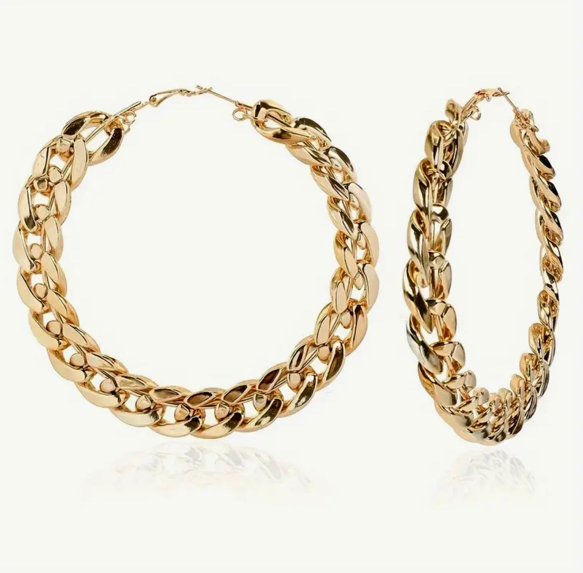 Cuban hoops (comes gold & silver)