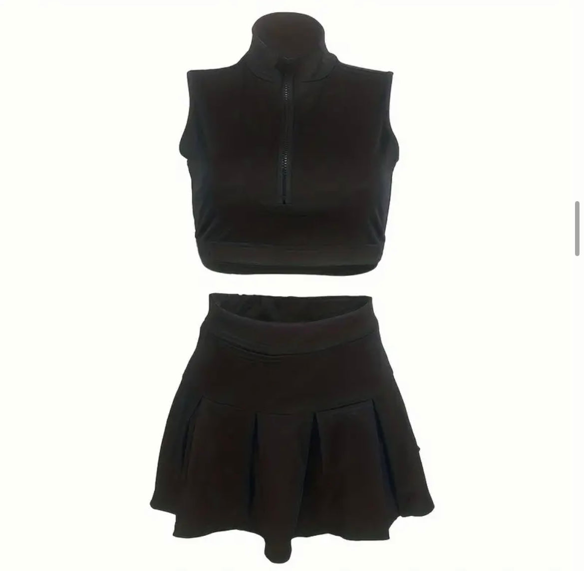 “The Serena” skirt set (black)