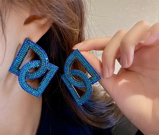 “Double D’s” earrings (blue)