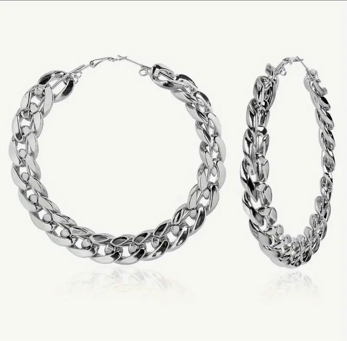 Cuban hoops (comes gold & silver)