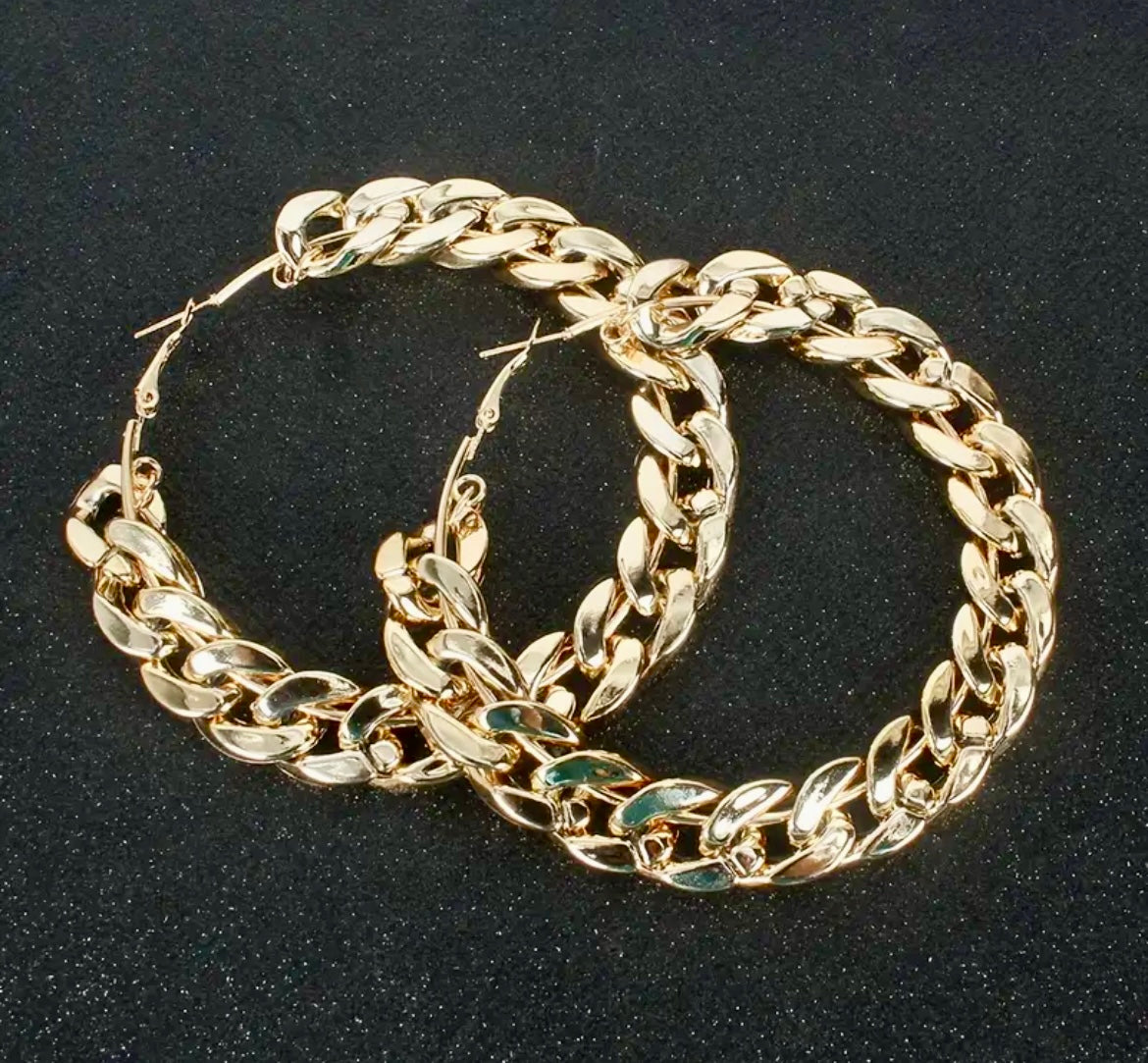 Cuban hoops (comes gold & silver)