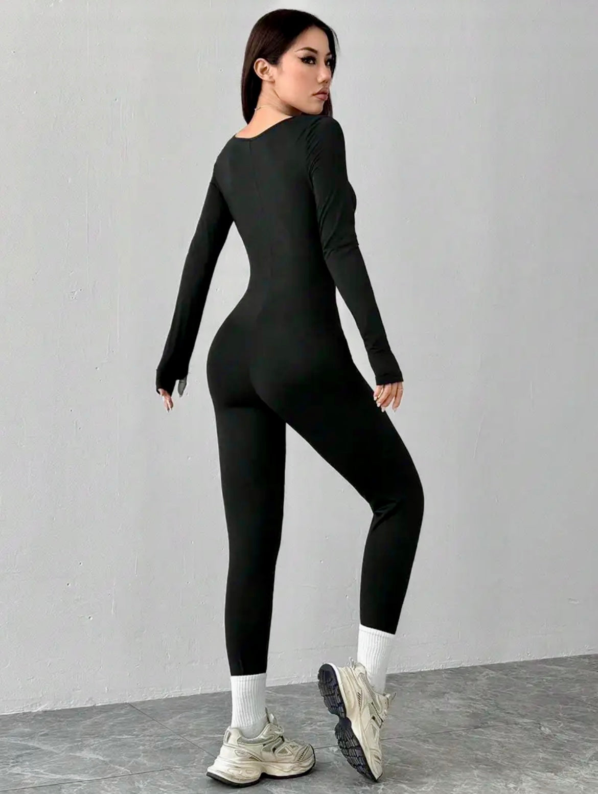 “Simply Me” black long sleeved jumpsuit (comes xxs)