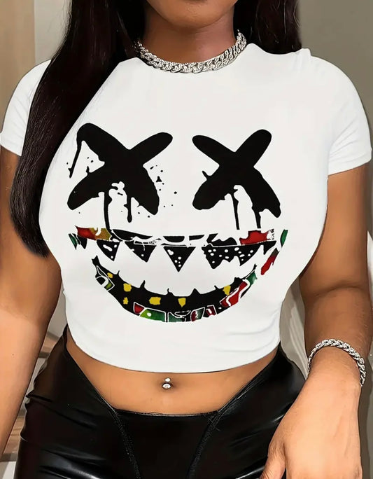 “Rasta Faces” crop top