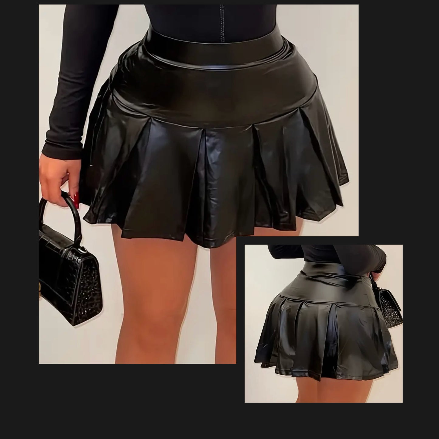 Hoochie Skater leather Skirt