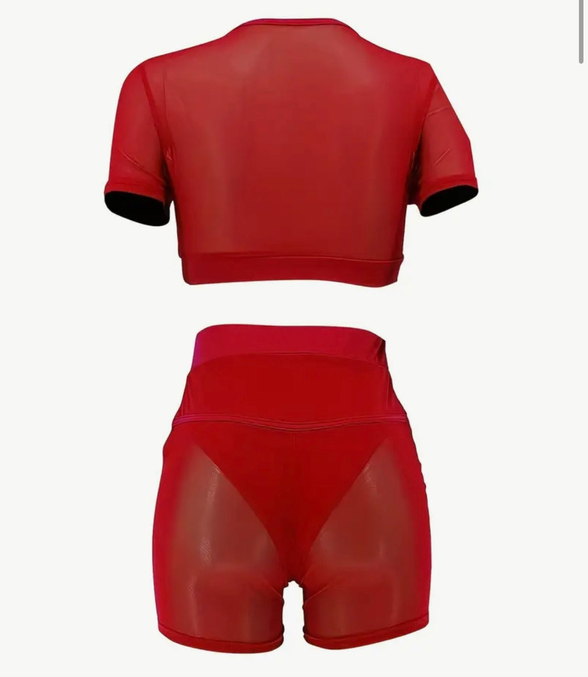 Ferrari Red two piece mesh set