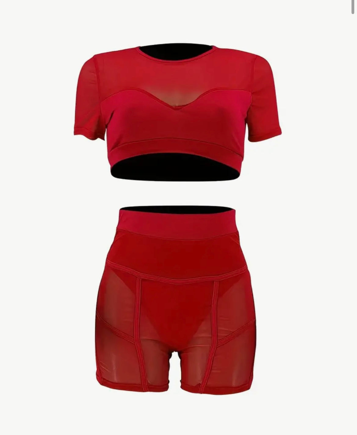 Ferrari Red two piece mesh set